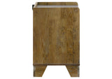 222972 Henderson 1-drawer LED Nightstand Bedside Table Medium Oak