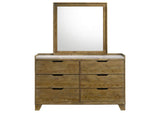 222973M Henderson 6-drawer Bedroom Dresser with Mirror Medium Oak