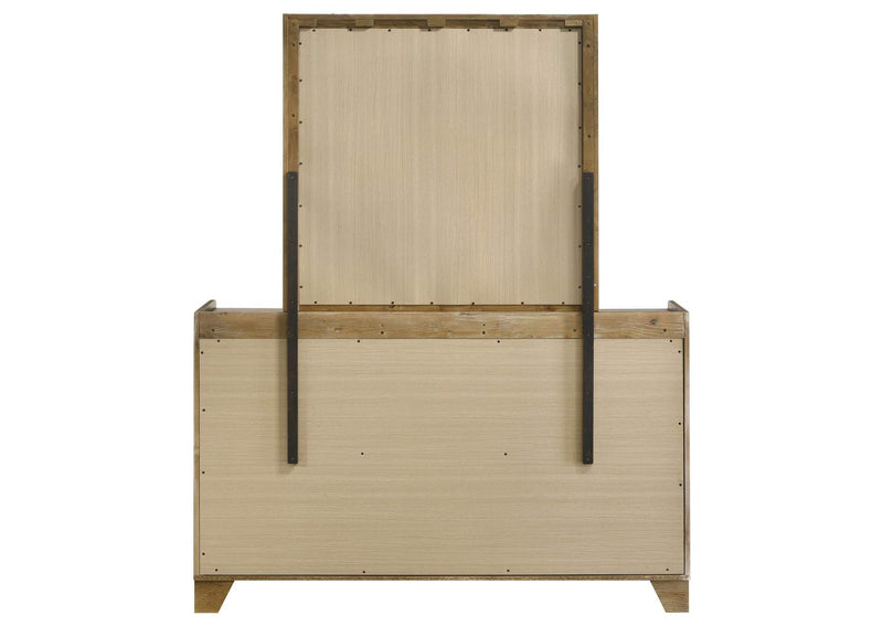 222973M Henderson 6-drawer Bedroom Dresser with Mirror Medium Oak