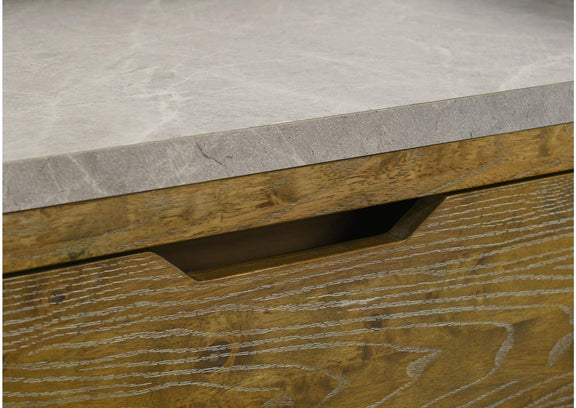 222973M Henderson 6-drawer Bedroom Dresser with Mirror Medium Oak