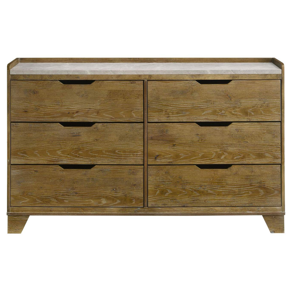 222973 Henderson 6-drawer Bedroom Dresser Cabinet Medium Oak