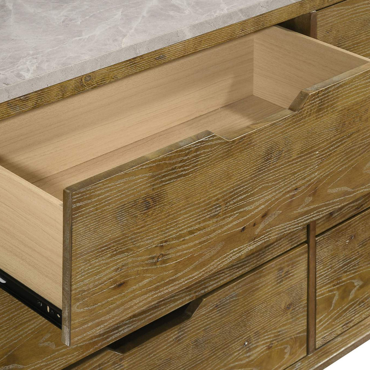 222973 Henderson 6-drawer Bedroom Dresser Cabinet Medium Oak