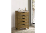 222975 Henderson 5-drawer Bedroom Chest of Drawers Medium Oak