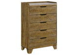 222975 Henderson 5-drawer Bedroom Chest of Drawers Medium Oak