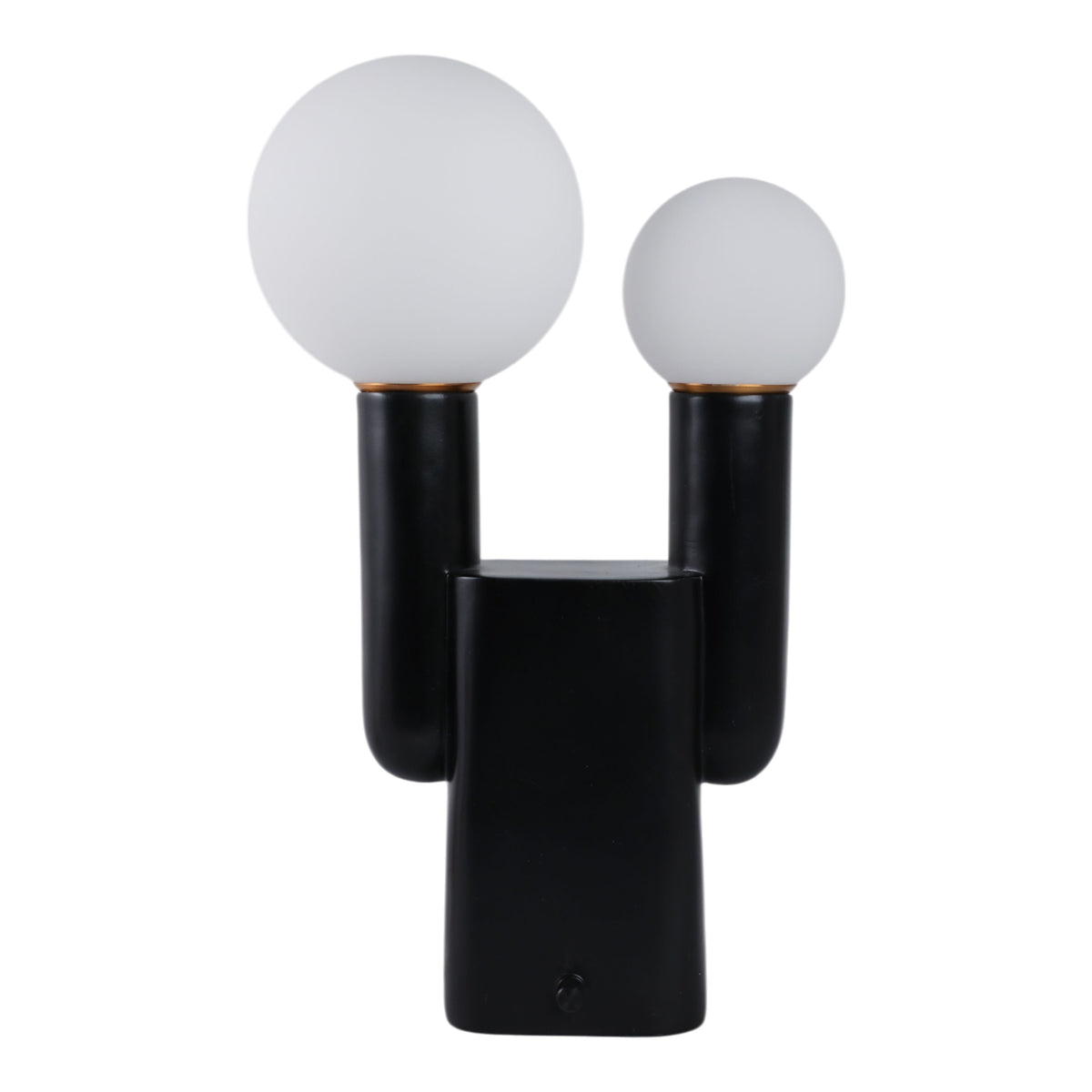 Double Head Totem Lamp With Base Switch - Black