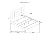 223091GRYKE-S4 Ines 4-piece Eastern King Bedroom Set Grey and White High Gloss