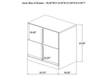 223091GRYKE-S4 Ines 4-piece Eastern King Bedroom Set Grey and White High Gloss