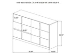 223091GRYKE-S4 Ines 4-piece Eastern King Bedroom Set Grey and White High Gloss