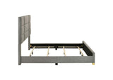 223091GRYKE Ines 56-inch Fabric Upholstered Eastern King Panel Bed Grey
