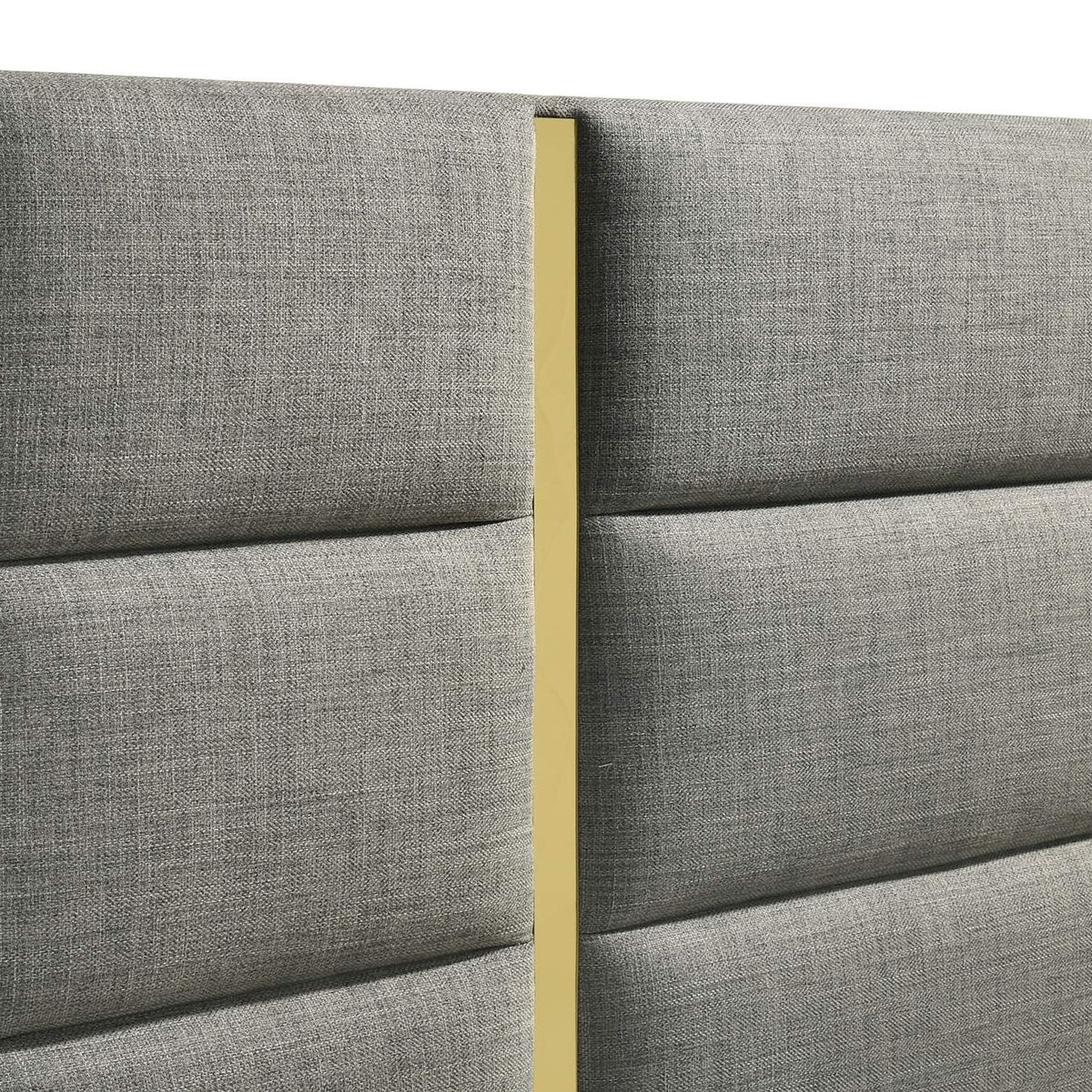 223091GRYKE Ines 56-inch Fabric Upholstered Eastern King Panel Bed Grey