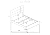 223091GRYQ-S4 Ines 4-piece Queen Bedroom Set Grey and White High Gloss