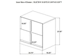 223091GRYQ-S4 Ines 4-piece Queen Bedroom Set Grey and White High Gloss