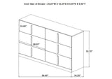 223091GRYQ-S4 Ines 4-piece Queen Bedroom Set Grey and White High Gloss