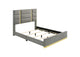 223091GRYQ Ines 56-inch Fabric Upholstered Queen Panel Bed Grey