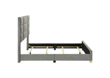 223091GRYQ Ines 56-inch Fabric Upholstered Queen Panel Bed Grey