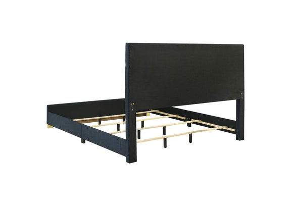 223091NVYKE-S4 Ines 4-piece Eastern King Bedroom Set Navy and White High Gloss