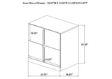223091NVYKE-S5 Ines 5-piece Eastern King Bedroom Set Navy and White High Gloss