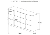 223091NVYKE-S5 Ines 5-piece Eastern King Bedroom Set Navy and White High Gloss