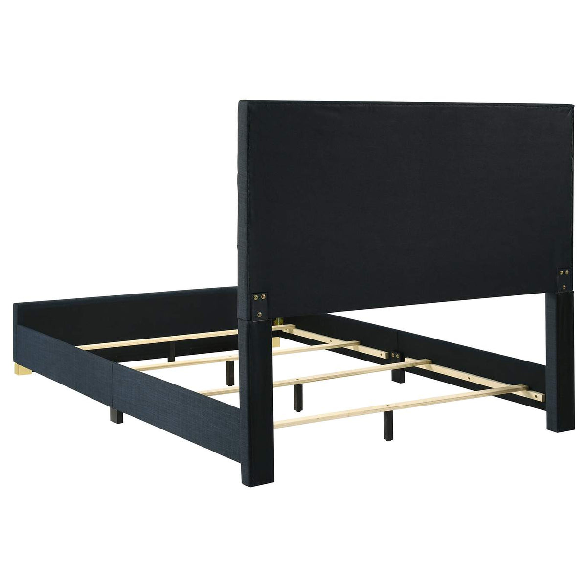 223091NVYQ-S4 Ines 4-piece Queen Bedroom Set Navy and White High Gloss