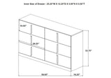 223091NVYQ-S4 Ines 4-piece Queen Bedroom Set Navy and White High Gloss