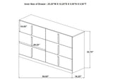 223091NVYQ-S5 Ines 5-piece Queen Bedroom Set Navy and White High Gloss