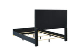 223091NVYQ Ines 56-inch Fabric Upholstered Queen Panel Bed Navy