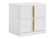 223092 Ines 2-drawer Nightstand Bedside Table White High Gloss