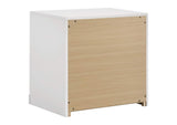 223092 Ines 2-drawer Nightstand Bedside Table White High Gloss