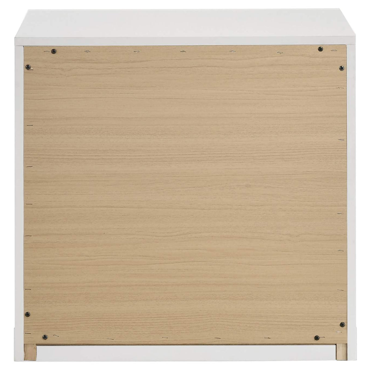 223092 Ines 2-drawer Nightstand Bedside Table White High Gloss