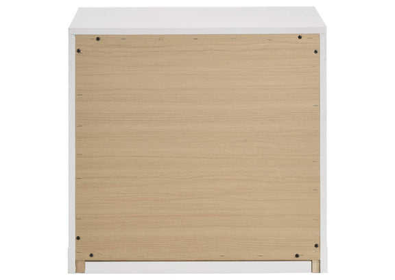223092 Ines 2-drawer Nightstand Bedside Table White High Gloss