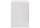 223092 Ines 2-drawer Nightstand Bedside Table White High Gloss
