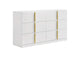 223093 Ines 6-drawer Bedroom Dresser Cabinet White High Gloss