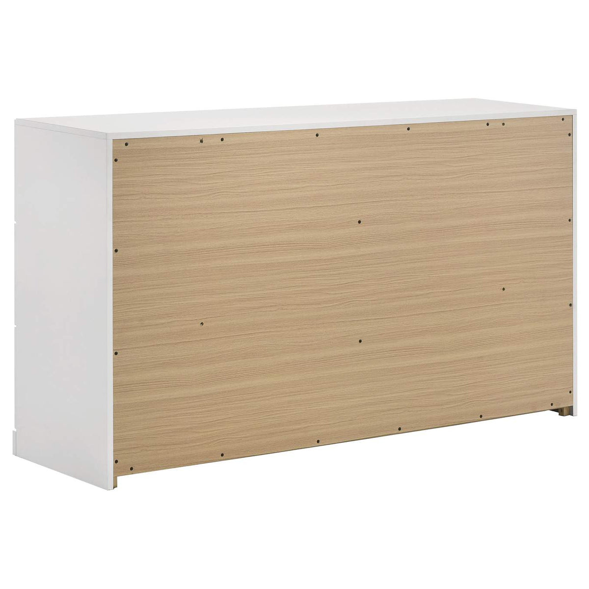 223093 Ines 6-drawer Bedroom Dresser Cabinet White High Gloss