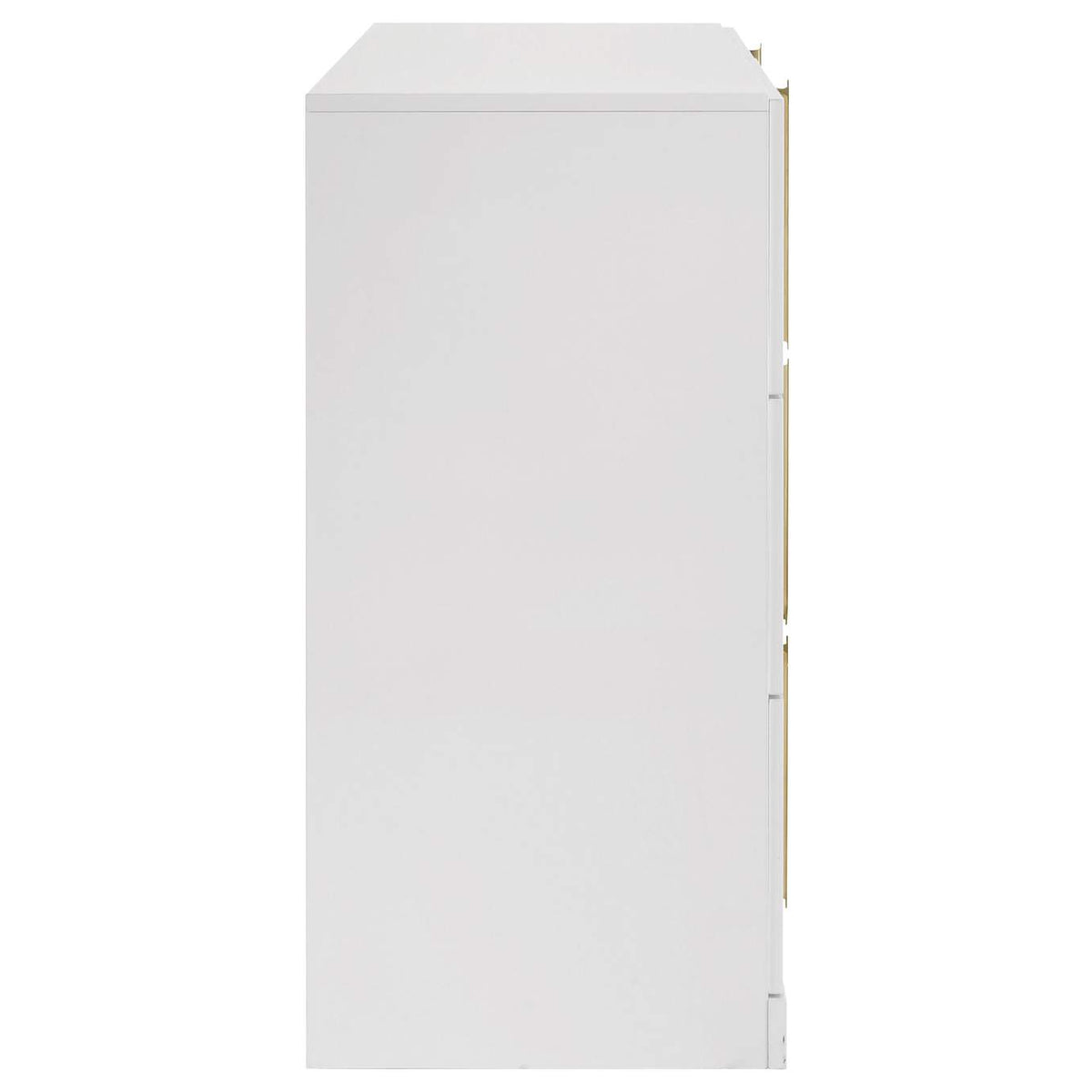 223093 Ines 6-drawer Bedroom Dresser Cabinet White High Gloss
