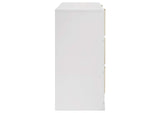 223093 Ines 6-drawer Bedroom Dresser Cabinet White High Gloss