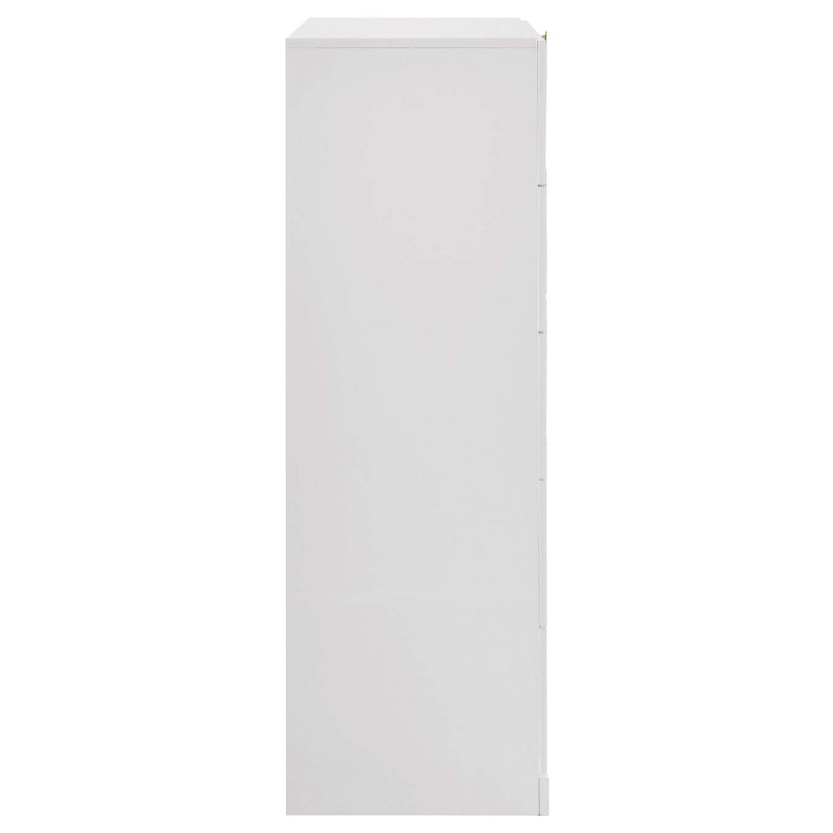 223095 Ines 5-drawer Bedroom Chest of Drawers White High Gloss