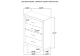 223111KE-S5 Arielle 5-piece Eastern King Bedroom Set Light Oak