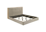 223111KE Arielle Eastern King Bookcase Panel Storage Bed Light Oak