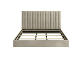 223111KE Arielle Eastern King Bookcase Panel Storage Bed Light Oak