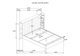 223111Q-S4 Arielle 4-piece Queen Bedroom Set Light Oak