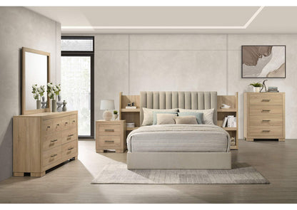 223111Q-S5 Arielle 5-piece Queen Bedroom Set Light Oak