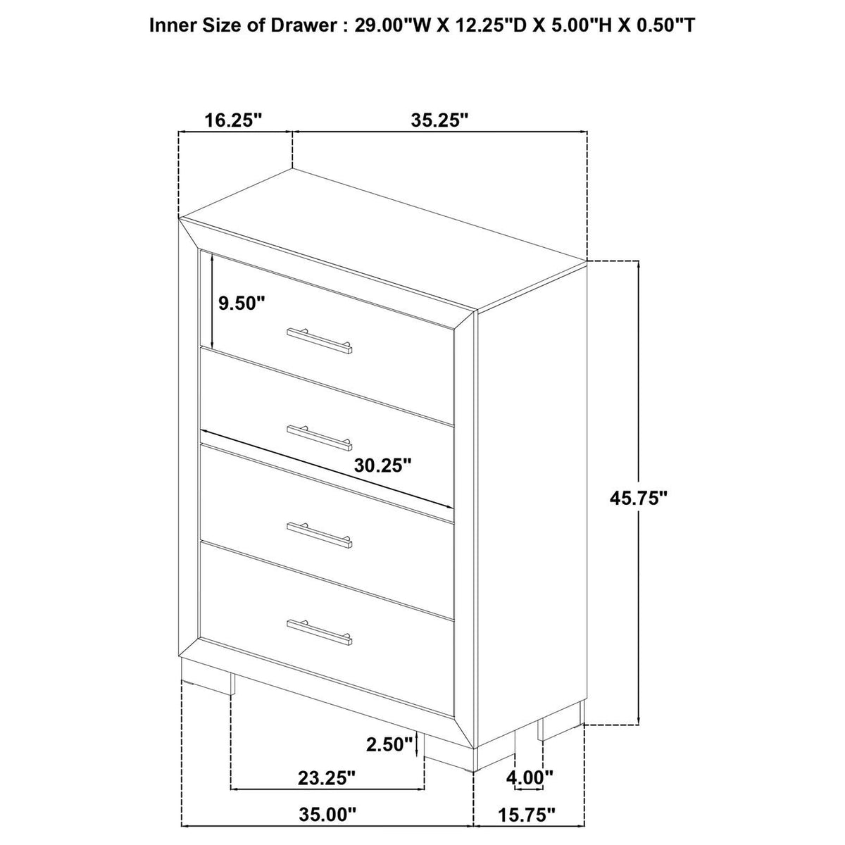 223111Q-S5 Arielle 5-piece Queen Bedroom Set Light Oak