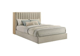 223111Q Arielle Queen Bookcase Panel Storage Bed Light Oak