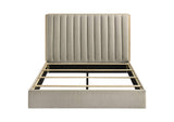 223111Q Arielle Queen Bookcase Panel Storage Bed Light Oak