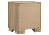 223112 Arielle 2-drawer Bedroom Nightstand with Casters Light Oak