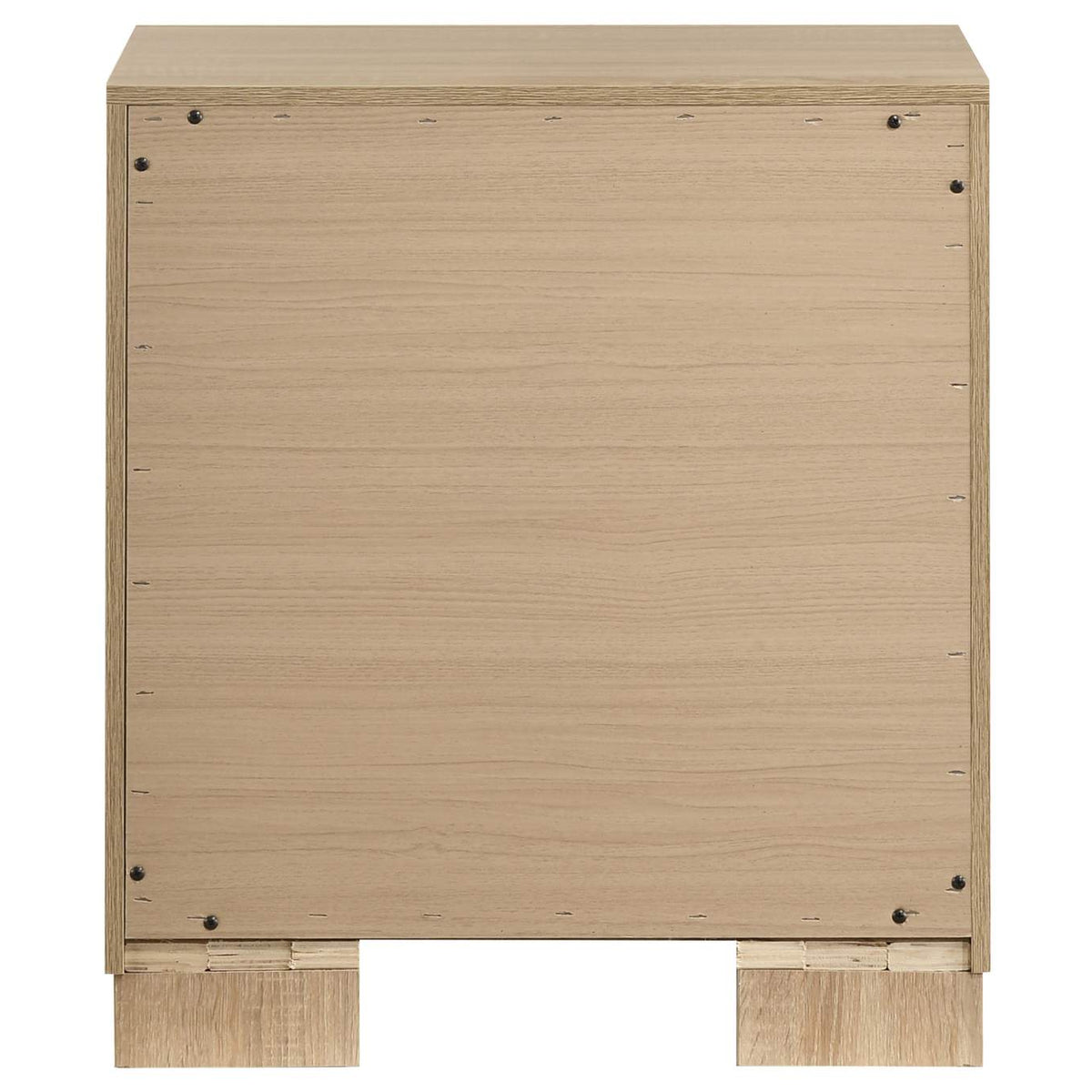223112 Arielle 2-drawer Bedroom Nightstand with Casters Light Oak