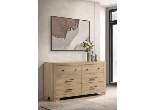 223113 Arielle 6-drawer Bedroom Dresser Cabinet Light Oak