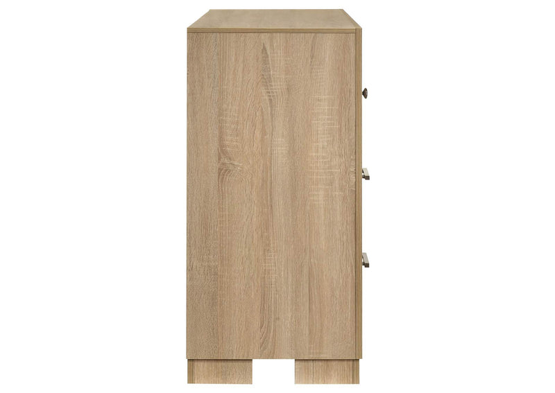 223113 Arielle 6-drawer Bedroom Dresser Cabinet Light Oak