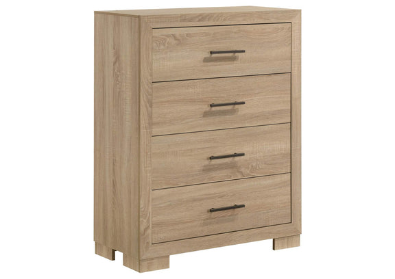 223115 Arielle 4-drawer Bedroom Chest of Drawers Light Oak