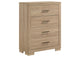 223115 Arielle 4-drawer Bedroom Chest of Drawers Light Oak